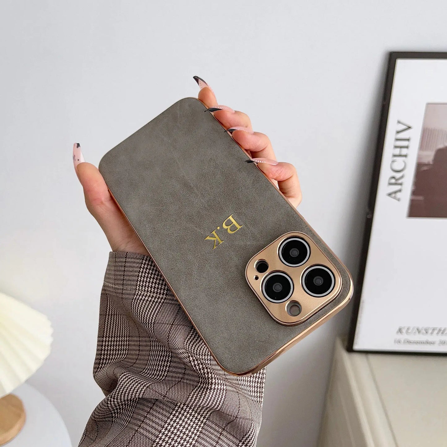Leather Personalized Customized Name Iphone Case
