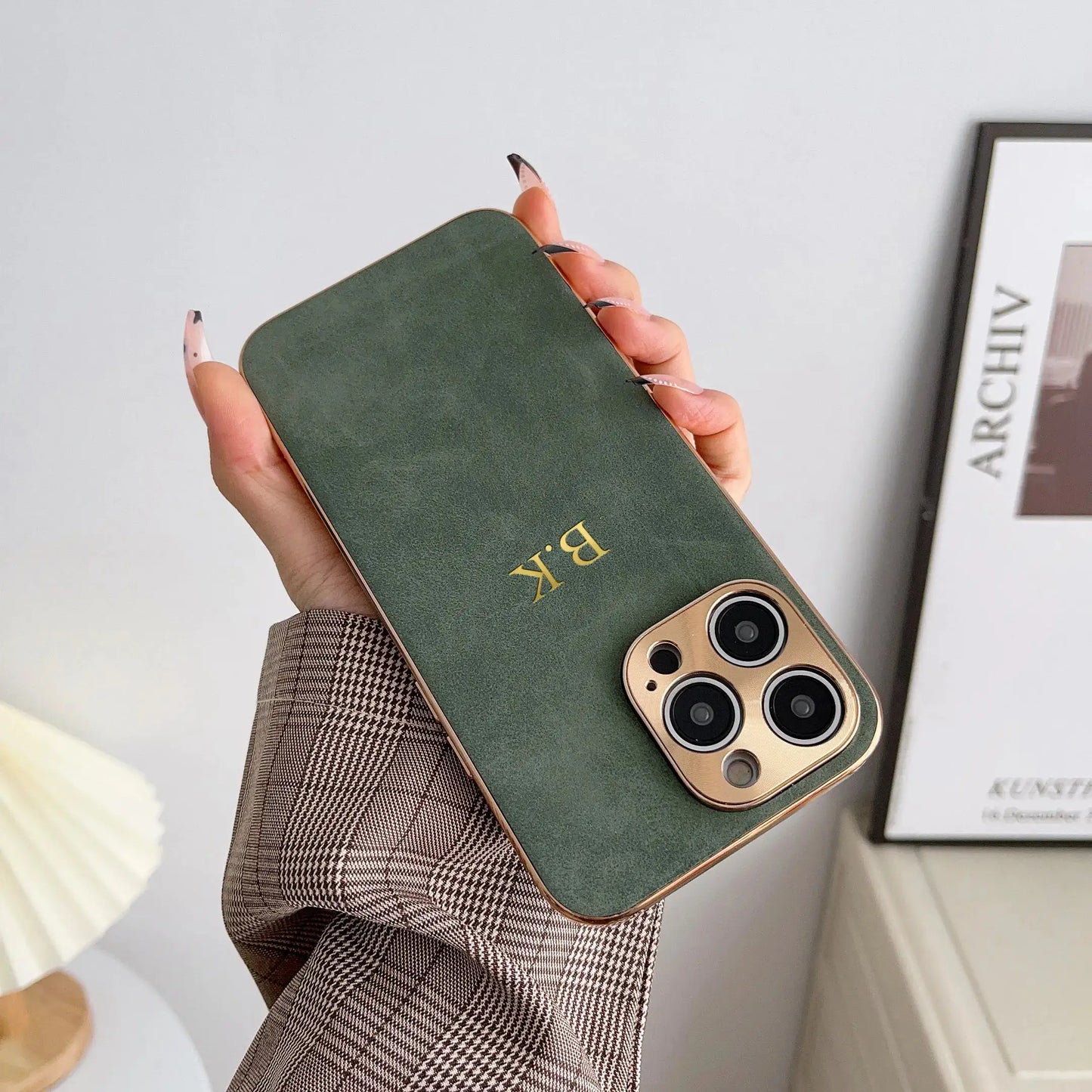 Leather Personalized Customized Name Iphone Case