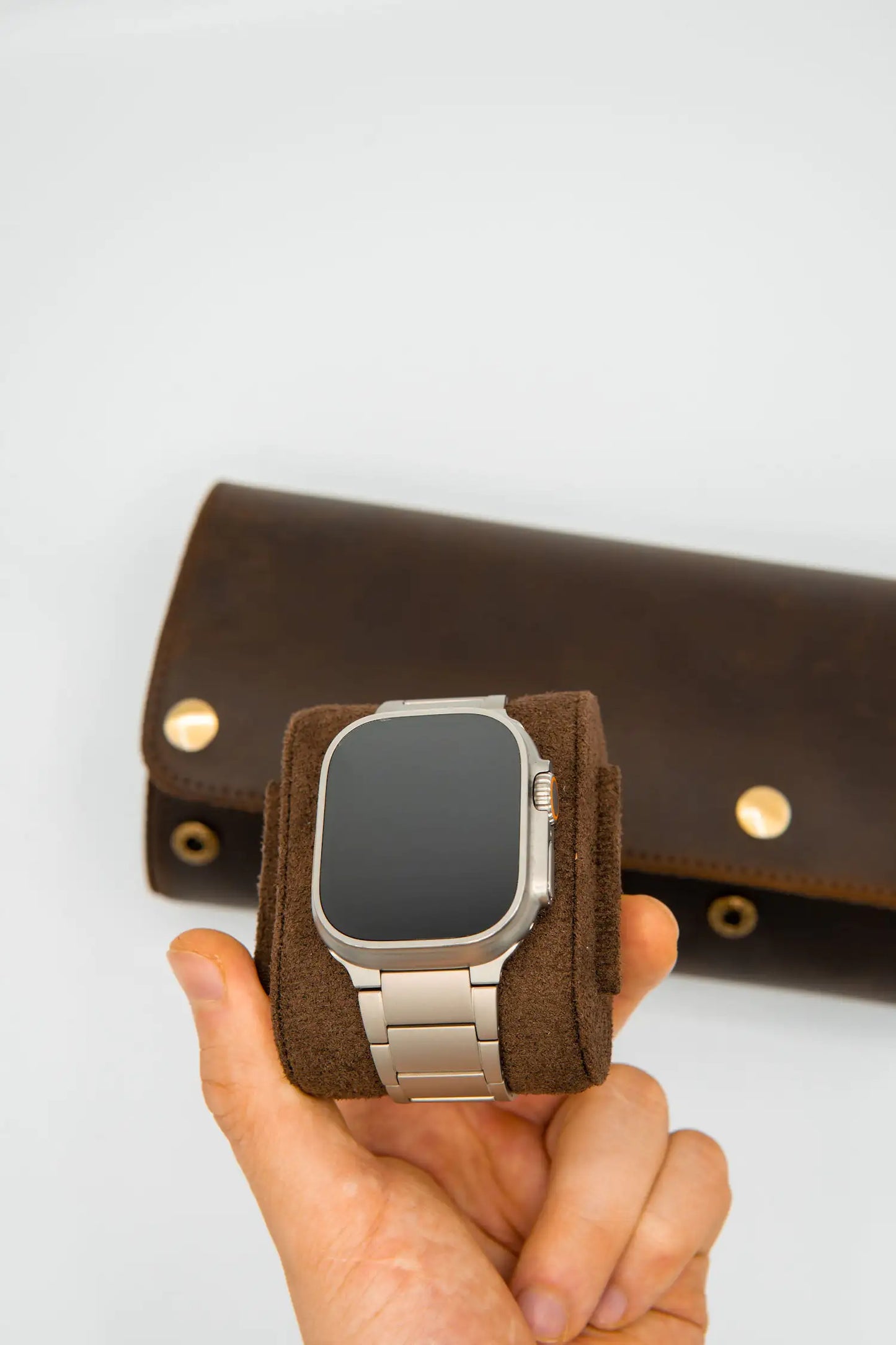 Vintage Leather Watch Roll