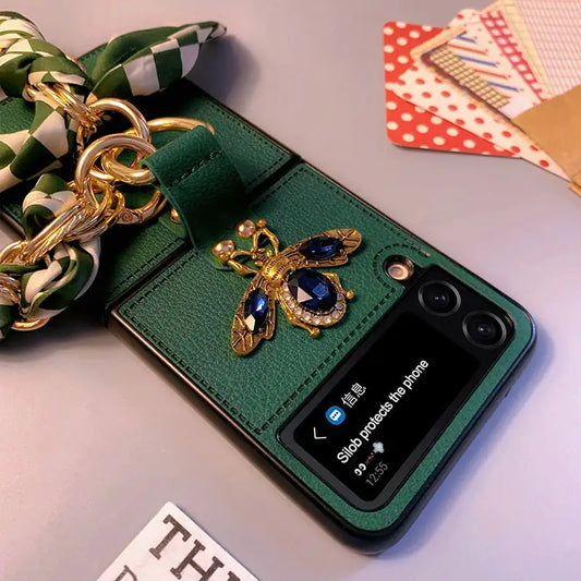 Luxury Leather Bee Phone Case