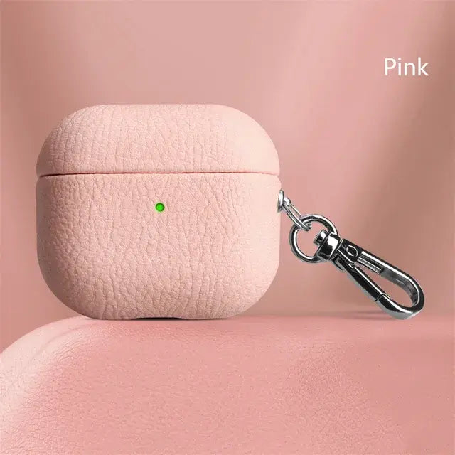 Luxury Lychee Skin Pattern Earphone Case