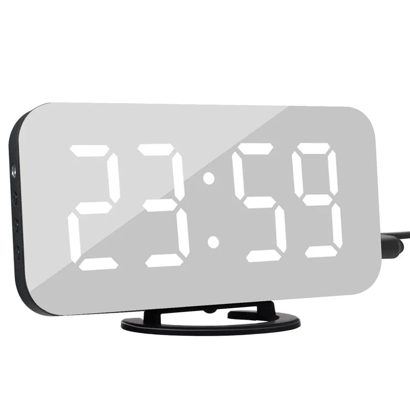 Digital LED Display Alarm Clock With 2 USB Output Ports