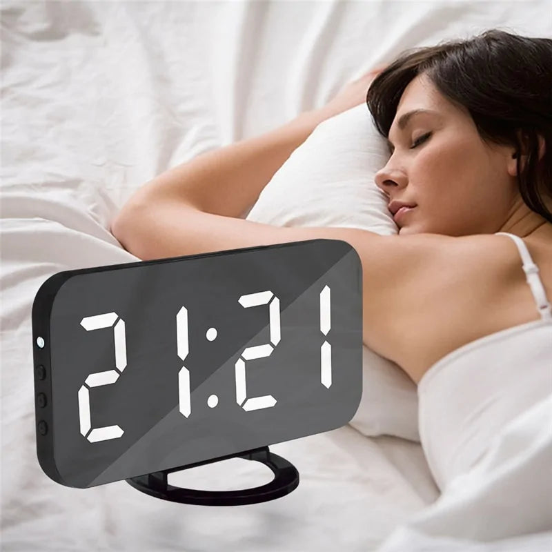 Digital LED Display Alarm Clock With 2 USB Output Ports