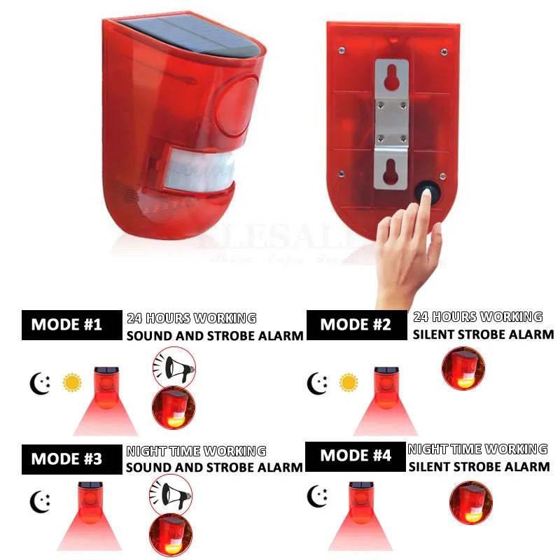 Solar Infrared Motion Sensor Alarm