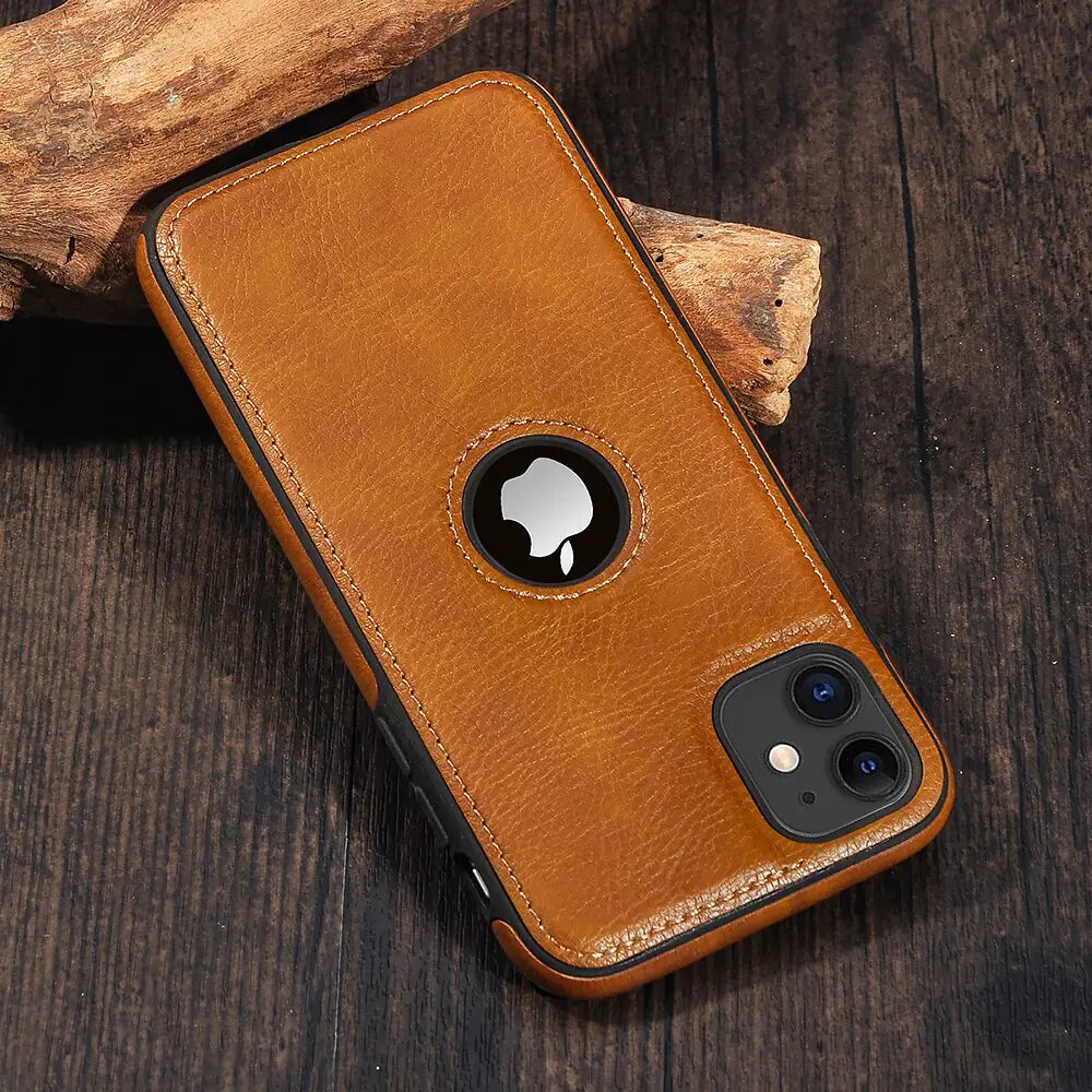 Solid Color PU Leather Phone Case