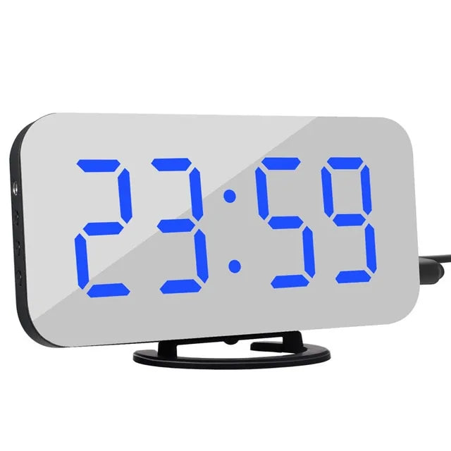 Digital LED Display Alarm Clock With 2 USB Output Ports