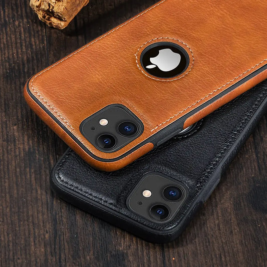 Solid Color PU Leather Phone Case